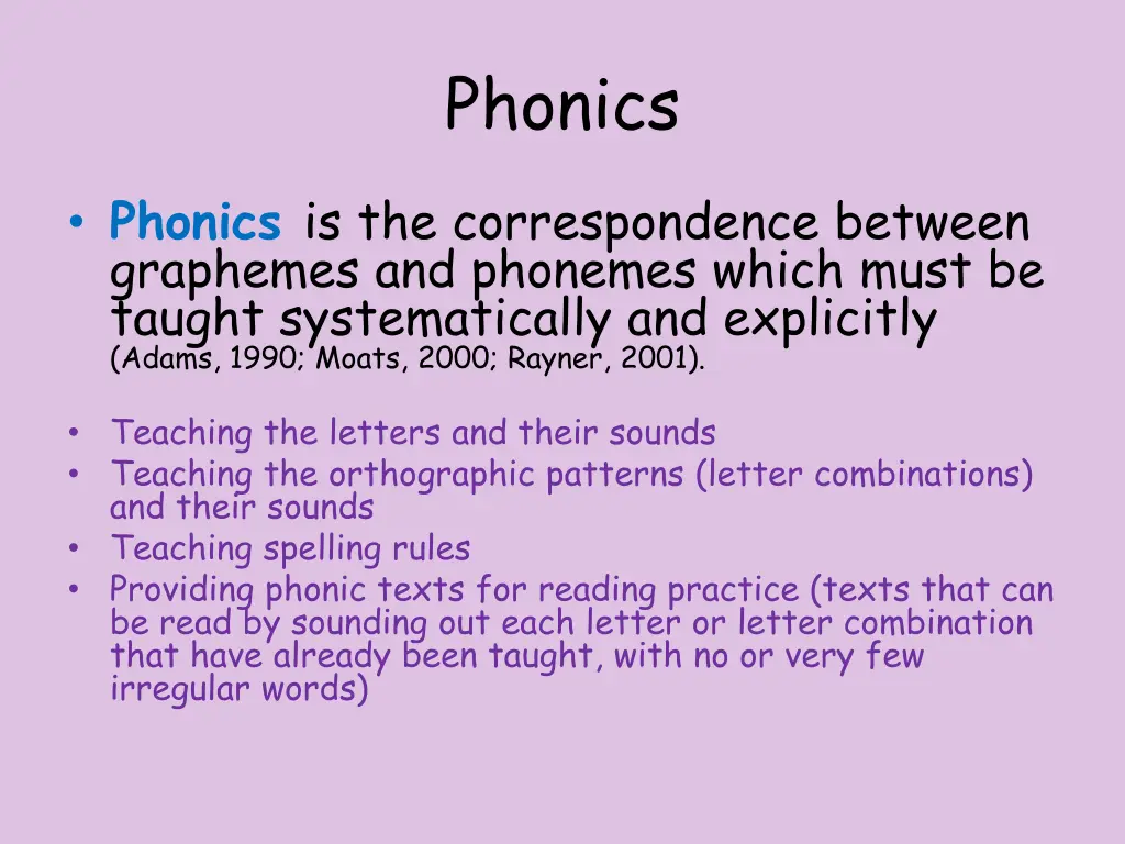 phonics