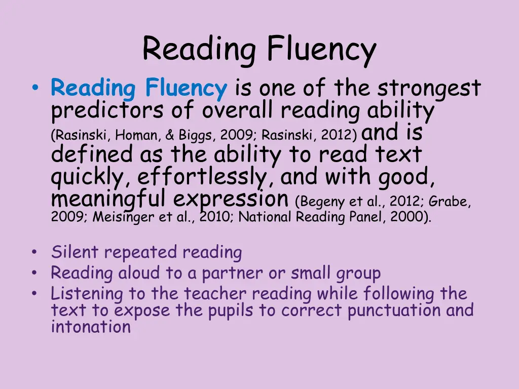 reading fluency reading fluency