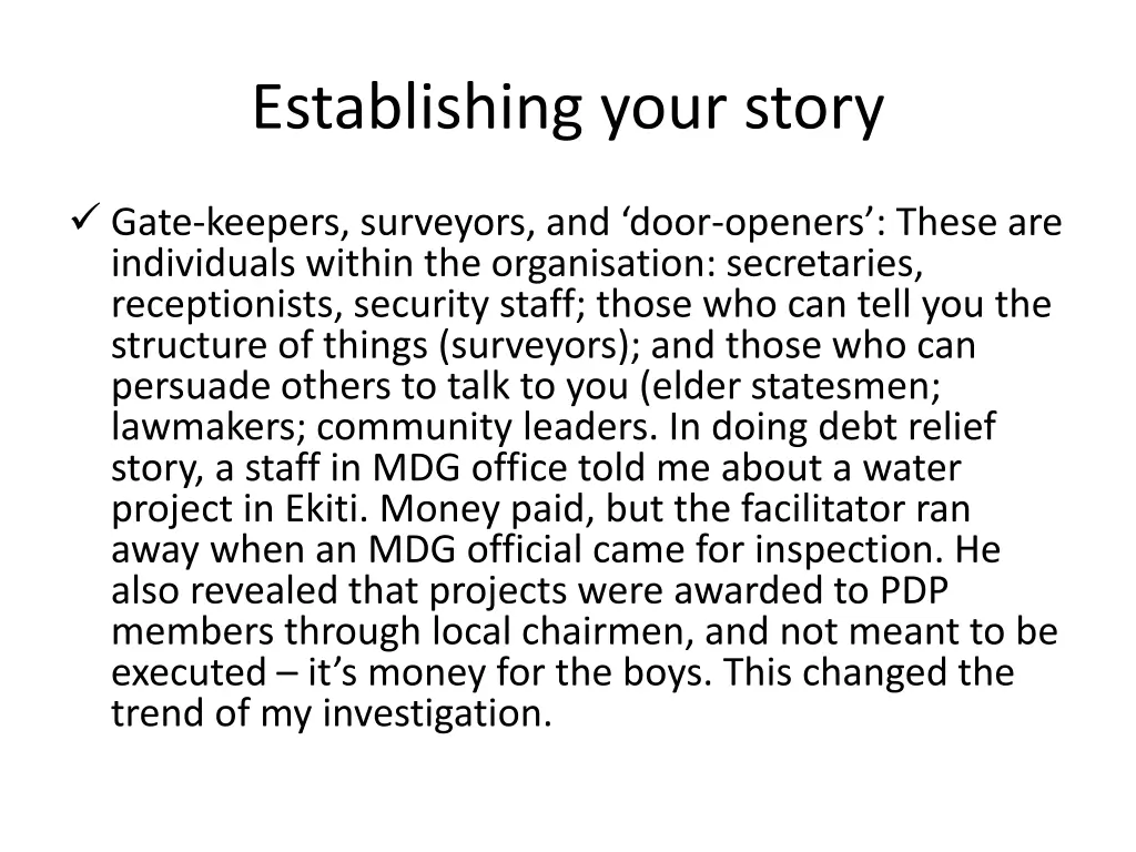 establishing your story 3