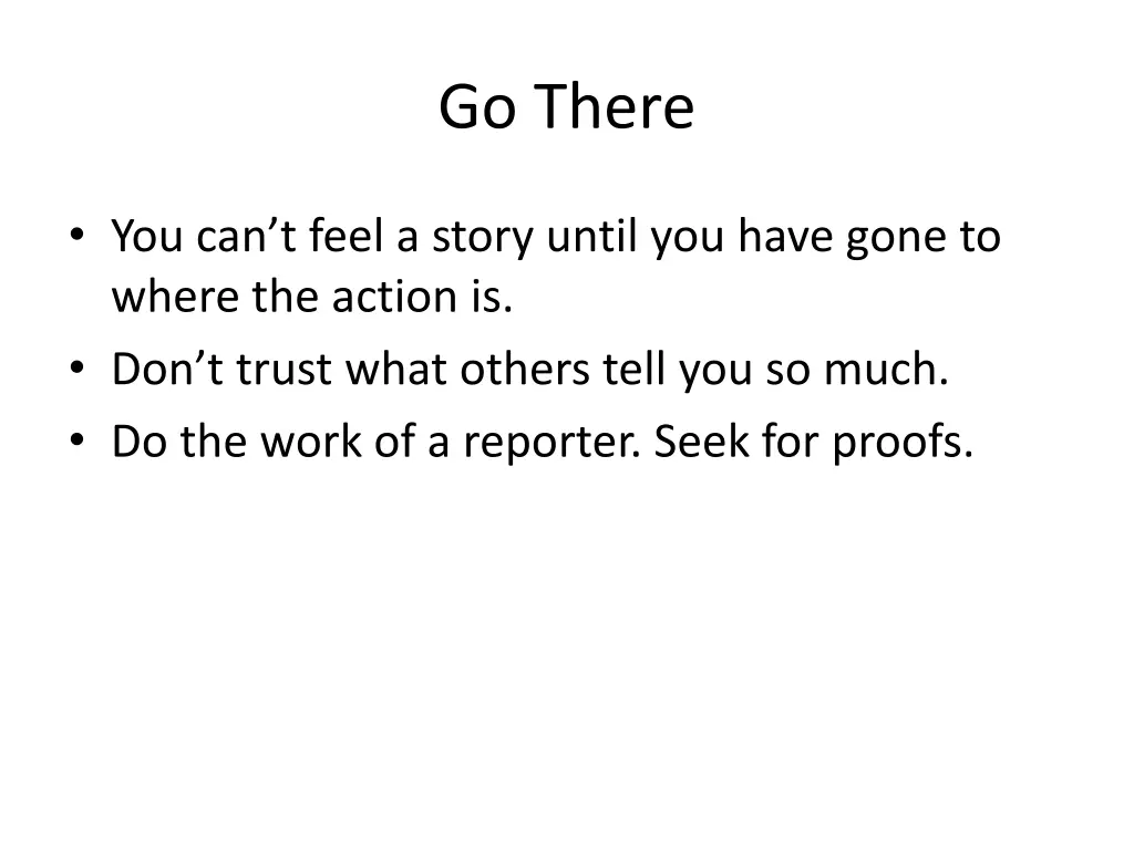 go there