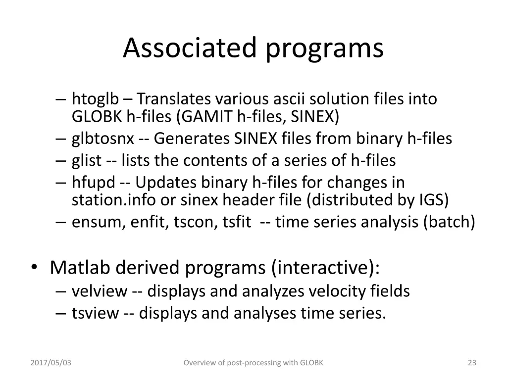 associated programs
