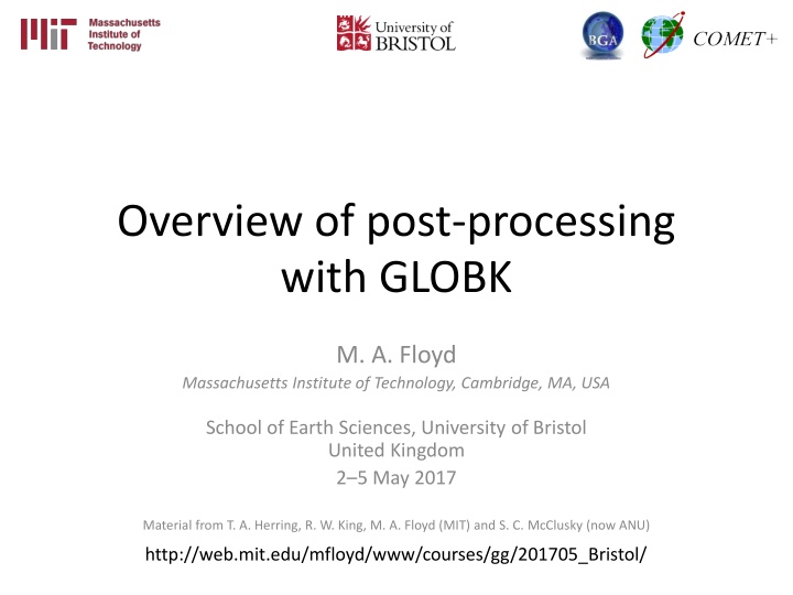 overview of post processing with globk