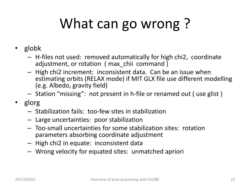 what can go wrong