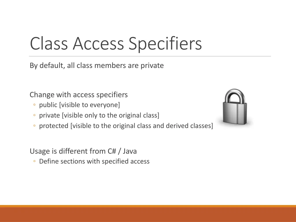 class access specifiers