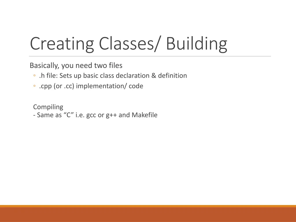 creating classes building
