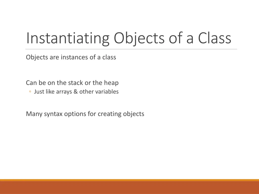 instantiating objects of a class
