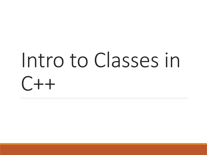 intro to classes in c