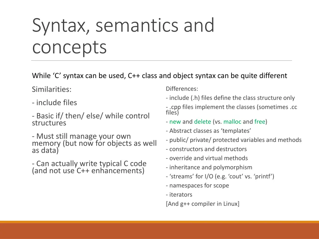 syntax semantics and concepts