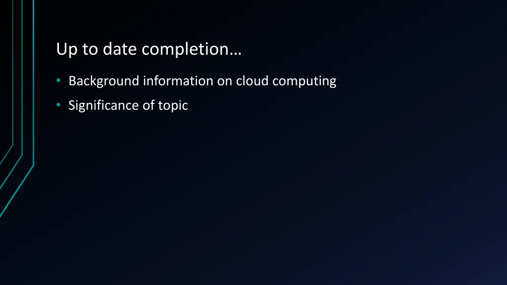 up to date completion