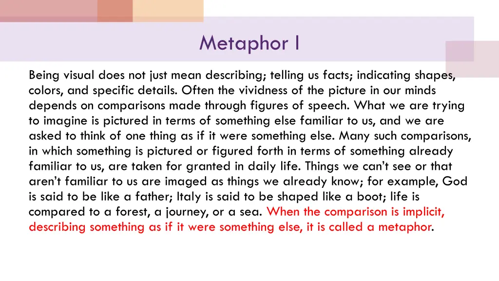metaphor i