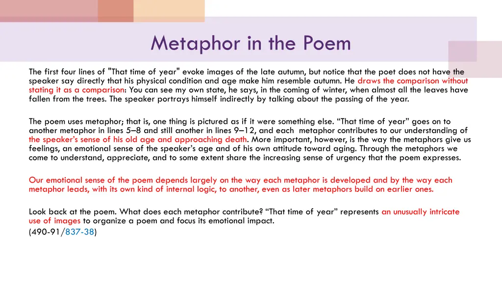metaphor in the poem