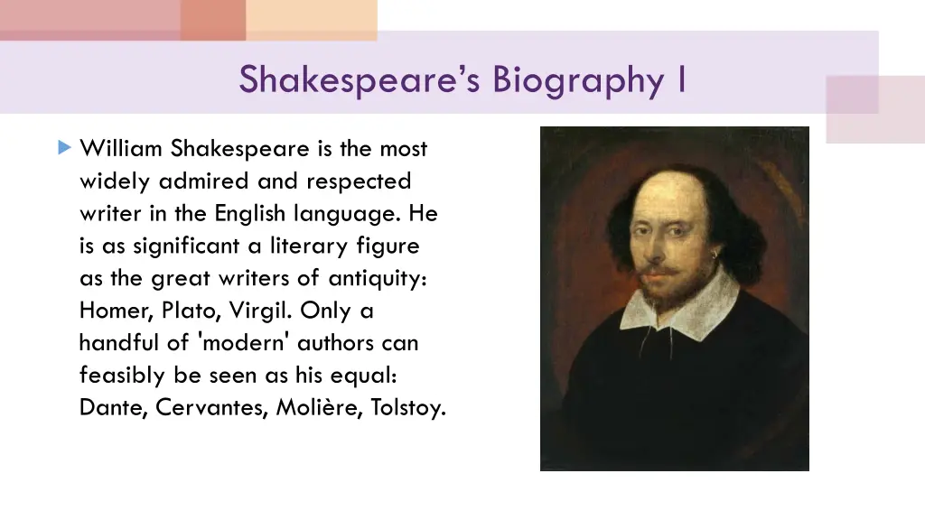 shakespeare s biography i