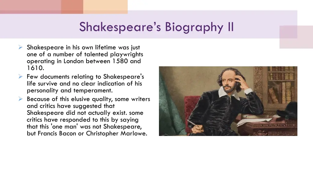 shakespeare s biography ii