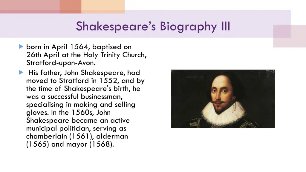 shakespeare s biography iii