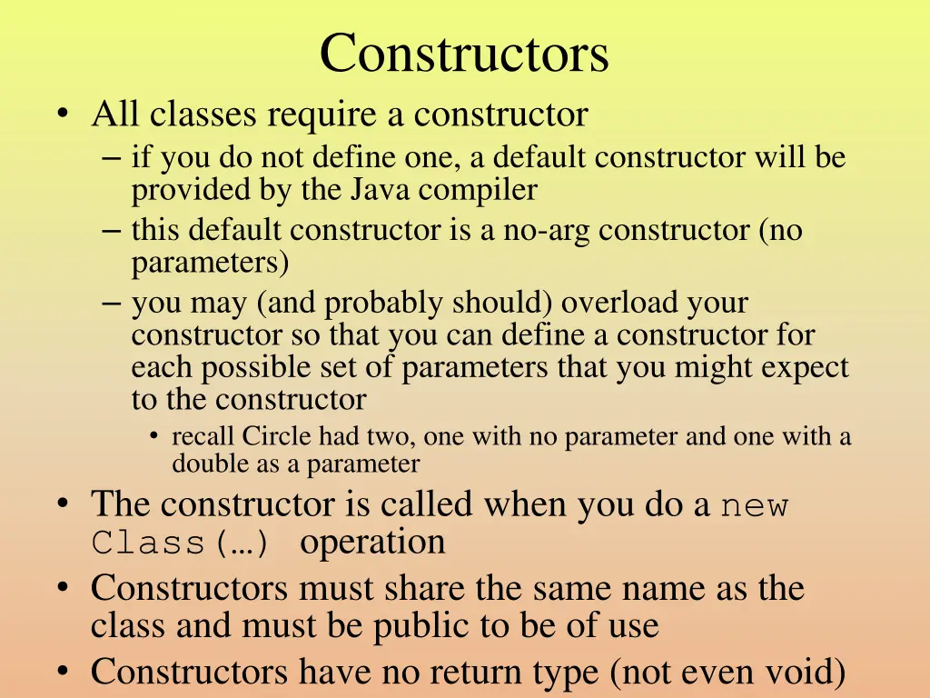 constructors