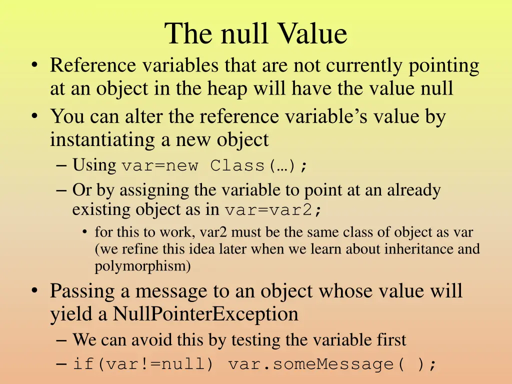 the null value