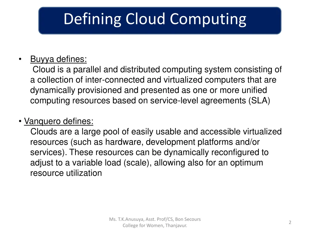 defining cloud computing