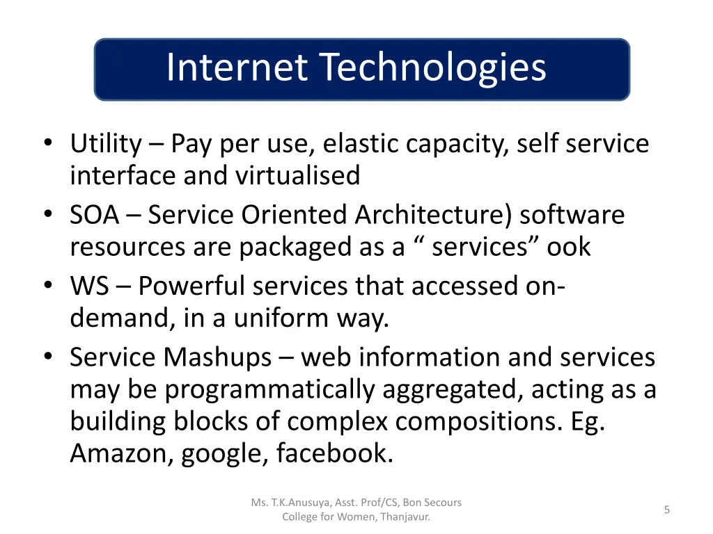 internet technologies