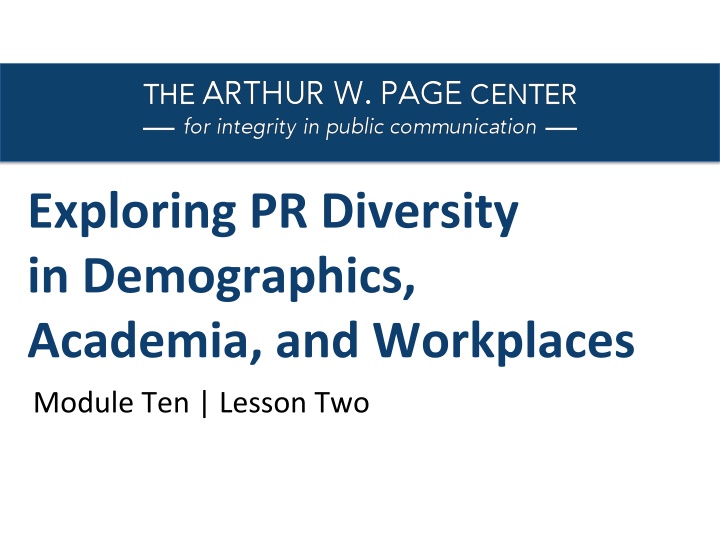 exploring pr diversity in demographics academia