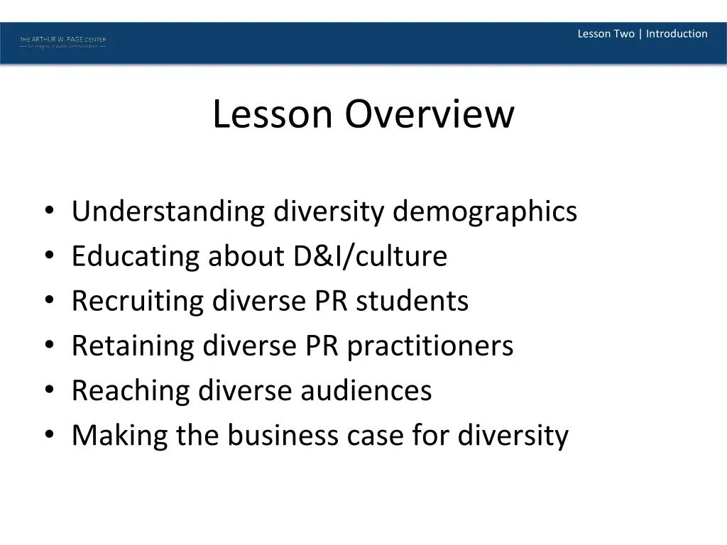 lesson two introduction