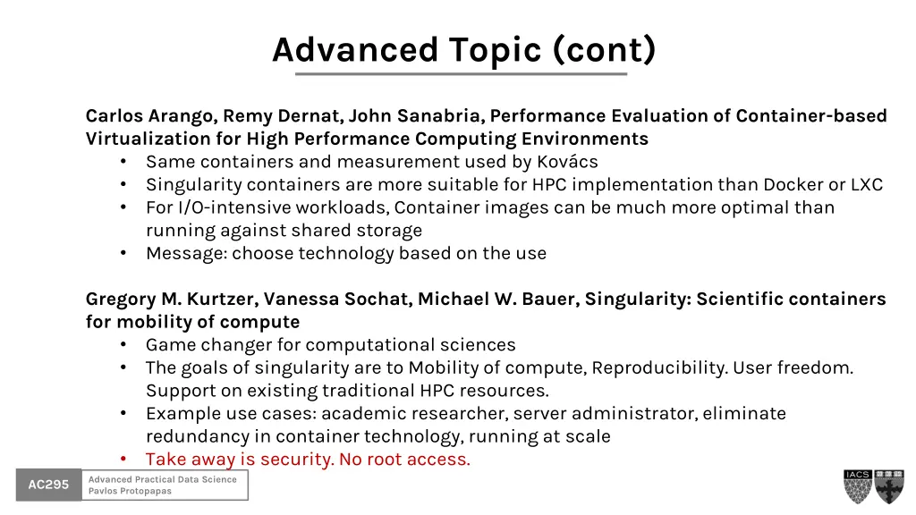 advanced topic cont