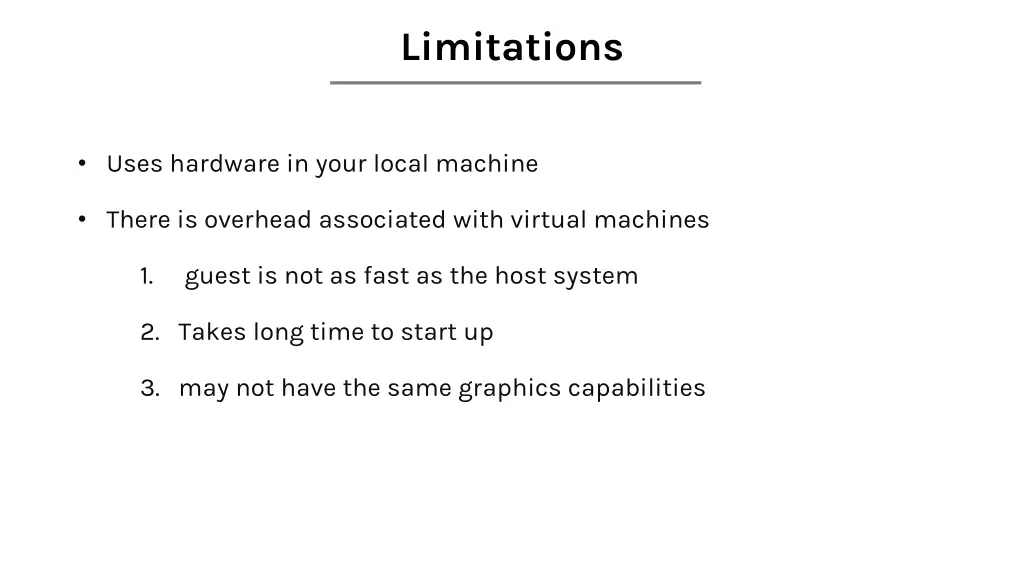 limitations