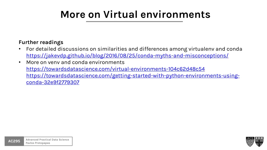 more on virtual environments