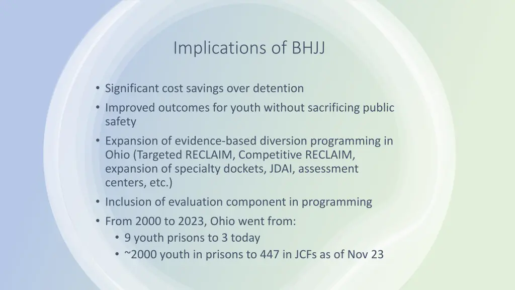 implications of bhjj
