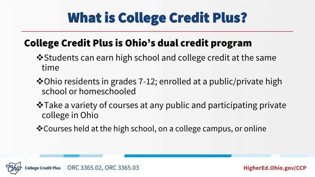 what is college credit plus what is college