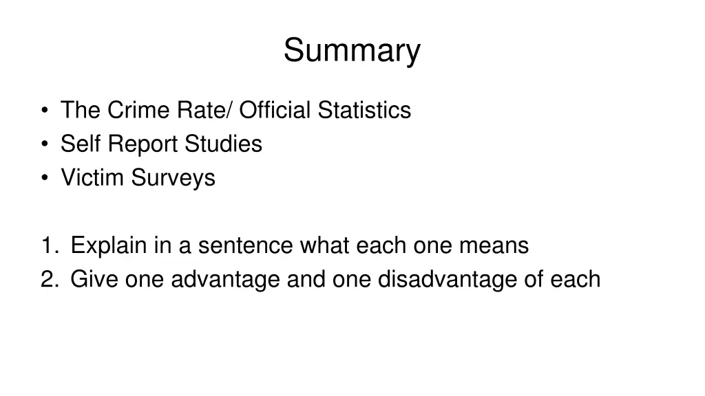 summary