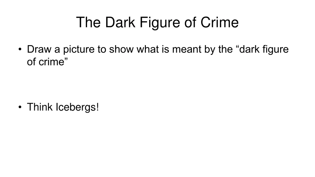the dark figure of crime