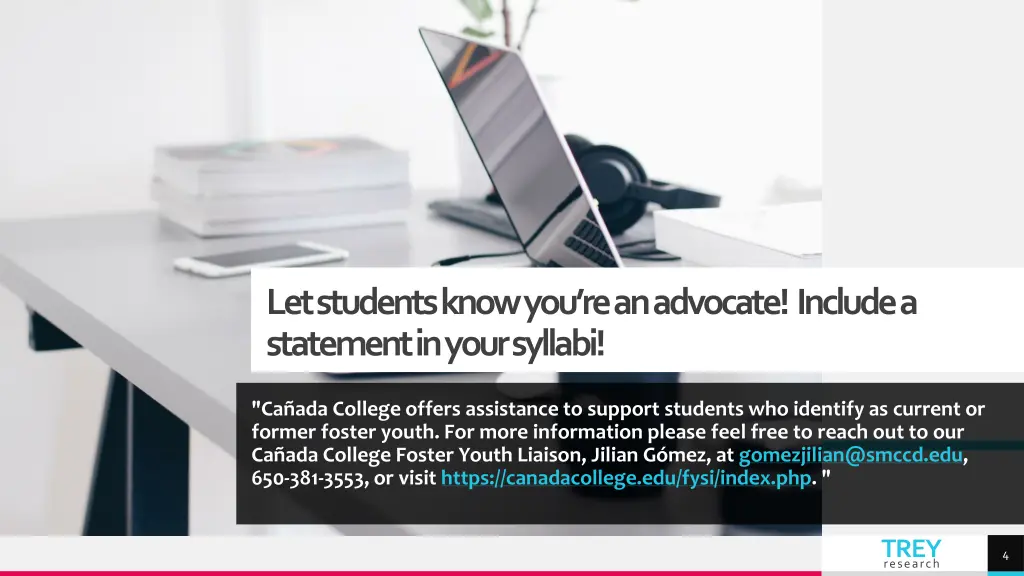 let students know you re an advocate include
