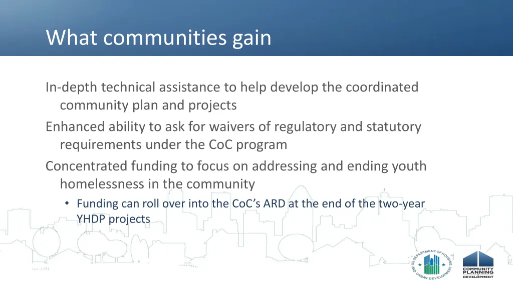 what communities gain