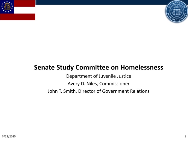 senate study committee on homelessness department