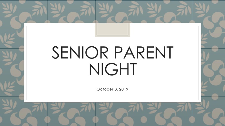senior parent night