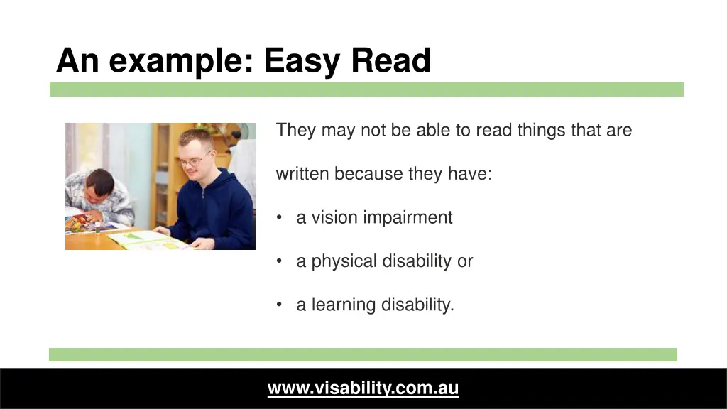 an example easy read 1