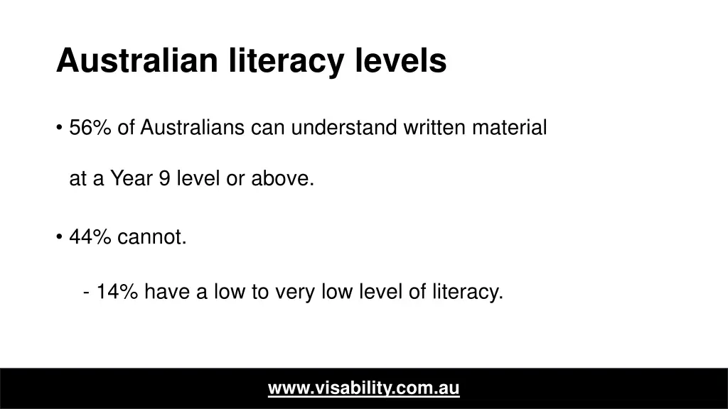 australian literacy levels