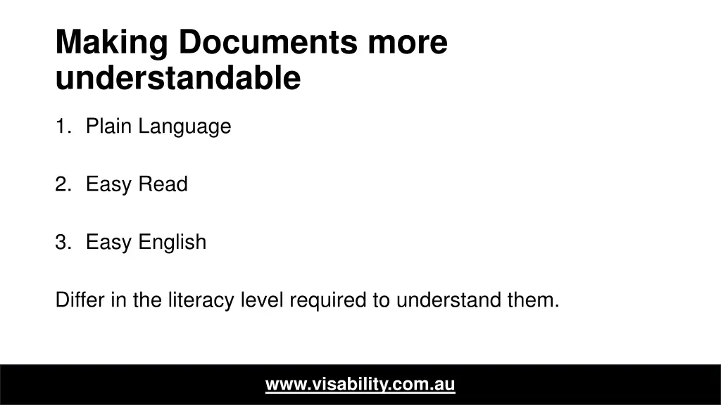 making documents more understandable