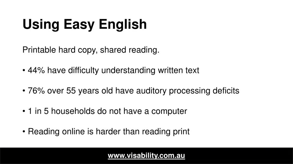 using easy english