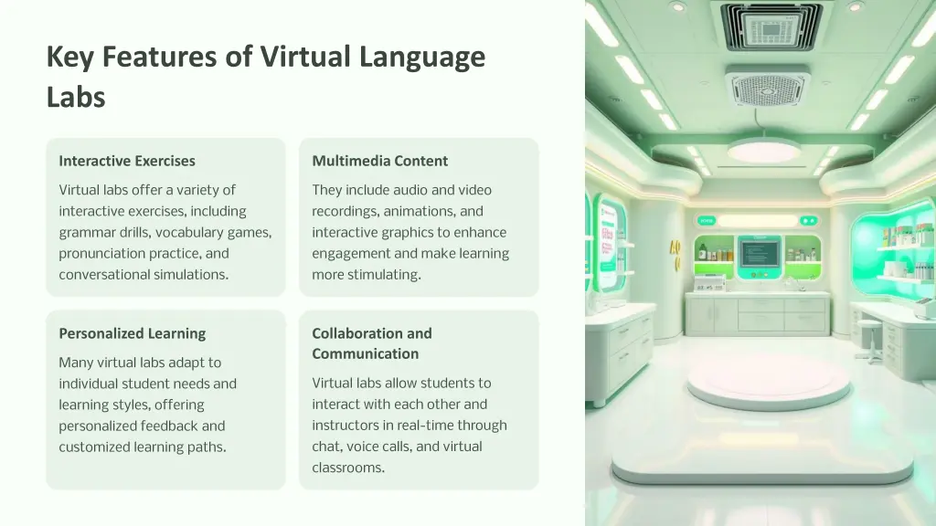 key features of virtual language labs