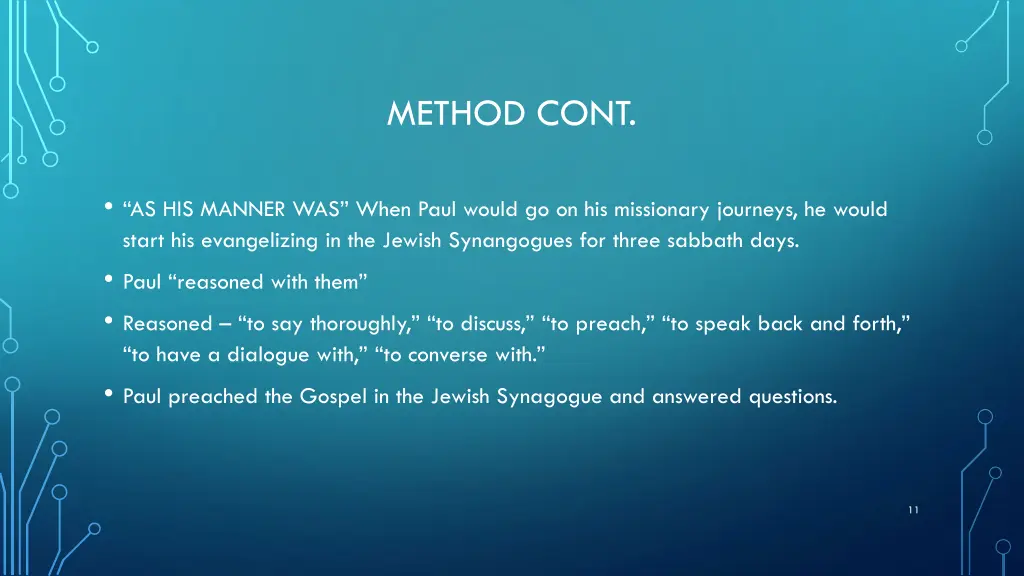 method cont