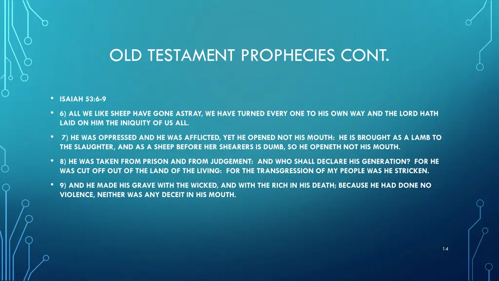 old testament prophecies cont