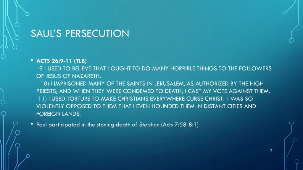 saul s persecution