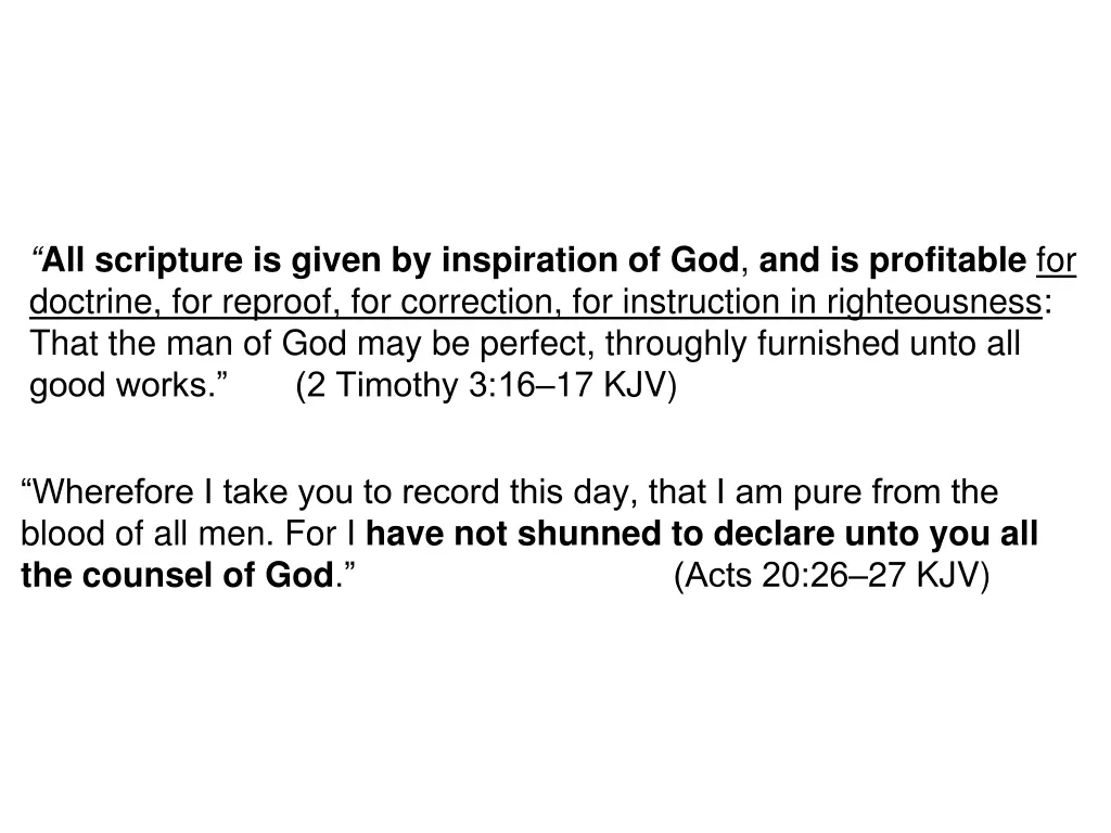 all scripture is given by inspiration