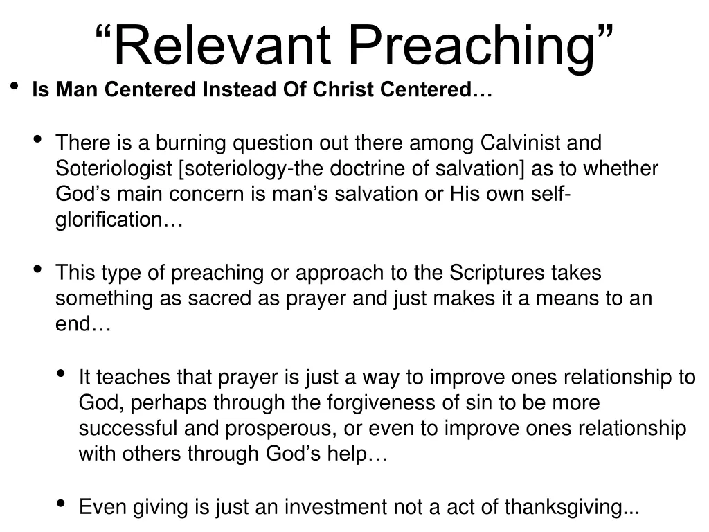 relevant preaching is man centered instead 3