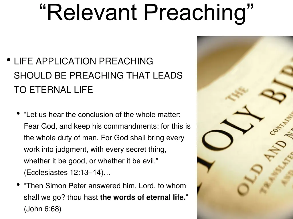 relevant preaching