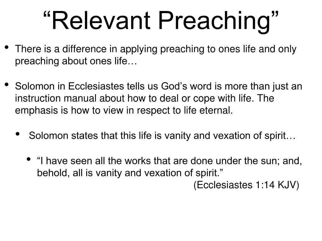 relevant preaching there is a difference