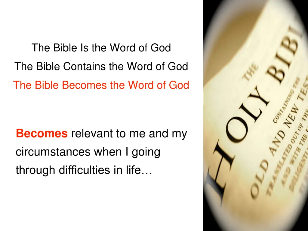 the bible is the word of god
