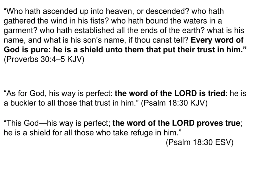 who hath ascended up into heaven or descended