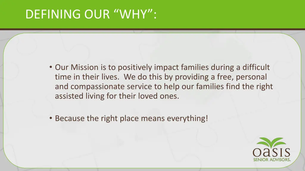 defining our why